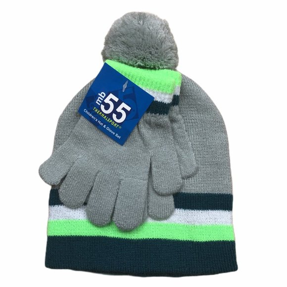 Other - GREEN Kids Hat & Glove Set Thermalsport